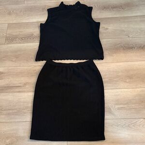 St. John Elegant Black Skirt Set